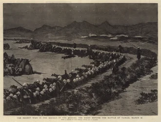 3月13日、タマシの戦いの前の夜、スーダンのゼレバでの最近の戦争